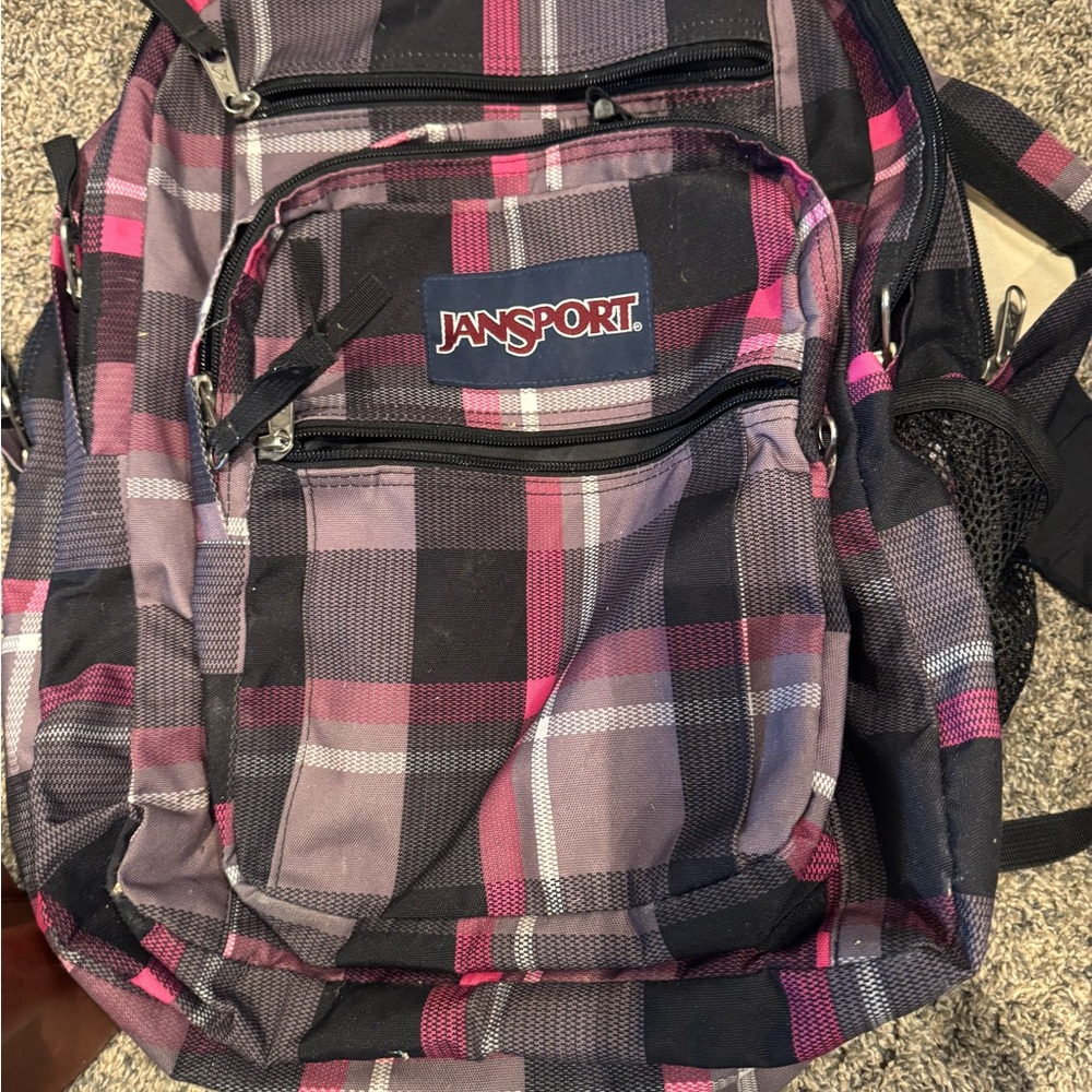 Jansport Multicolor Plaid Backpack
